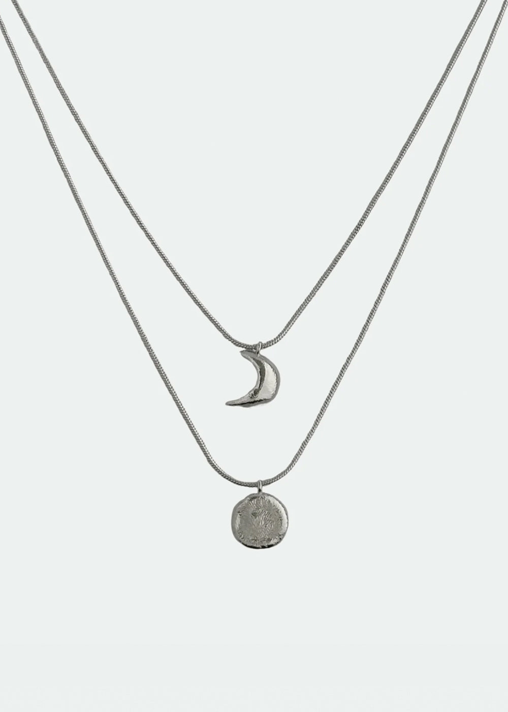 SUN AND MOON NECKLACE_SILVER
