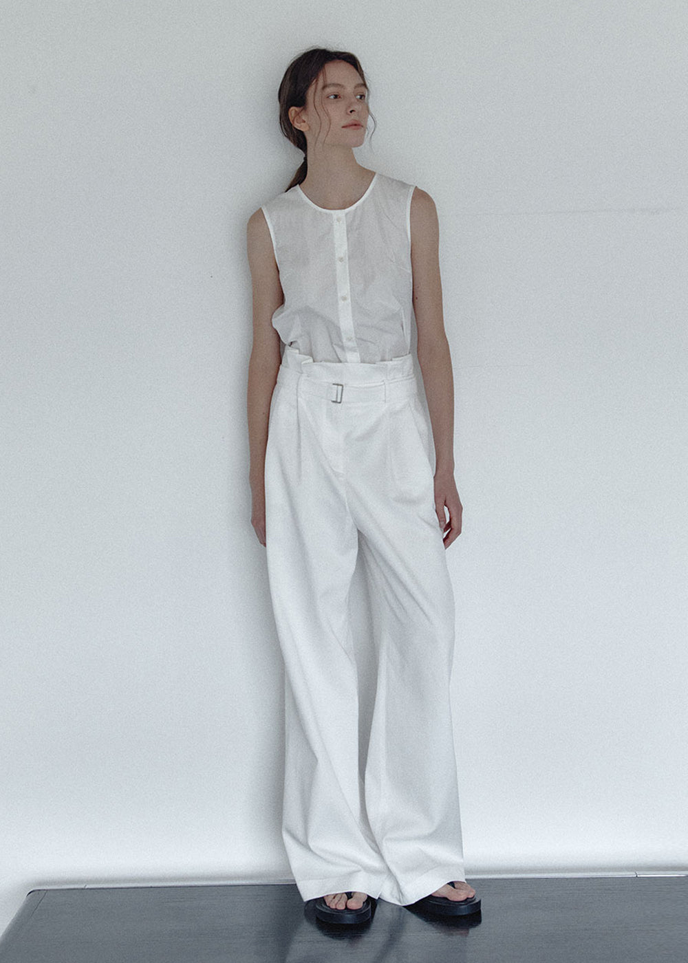 TWO-WAY BELTED JUMPSUIT_WHITE