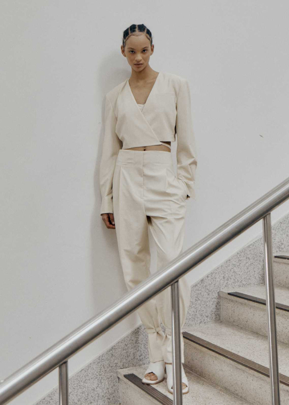 STRING SEMI WIDE PANTS