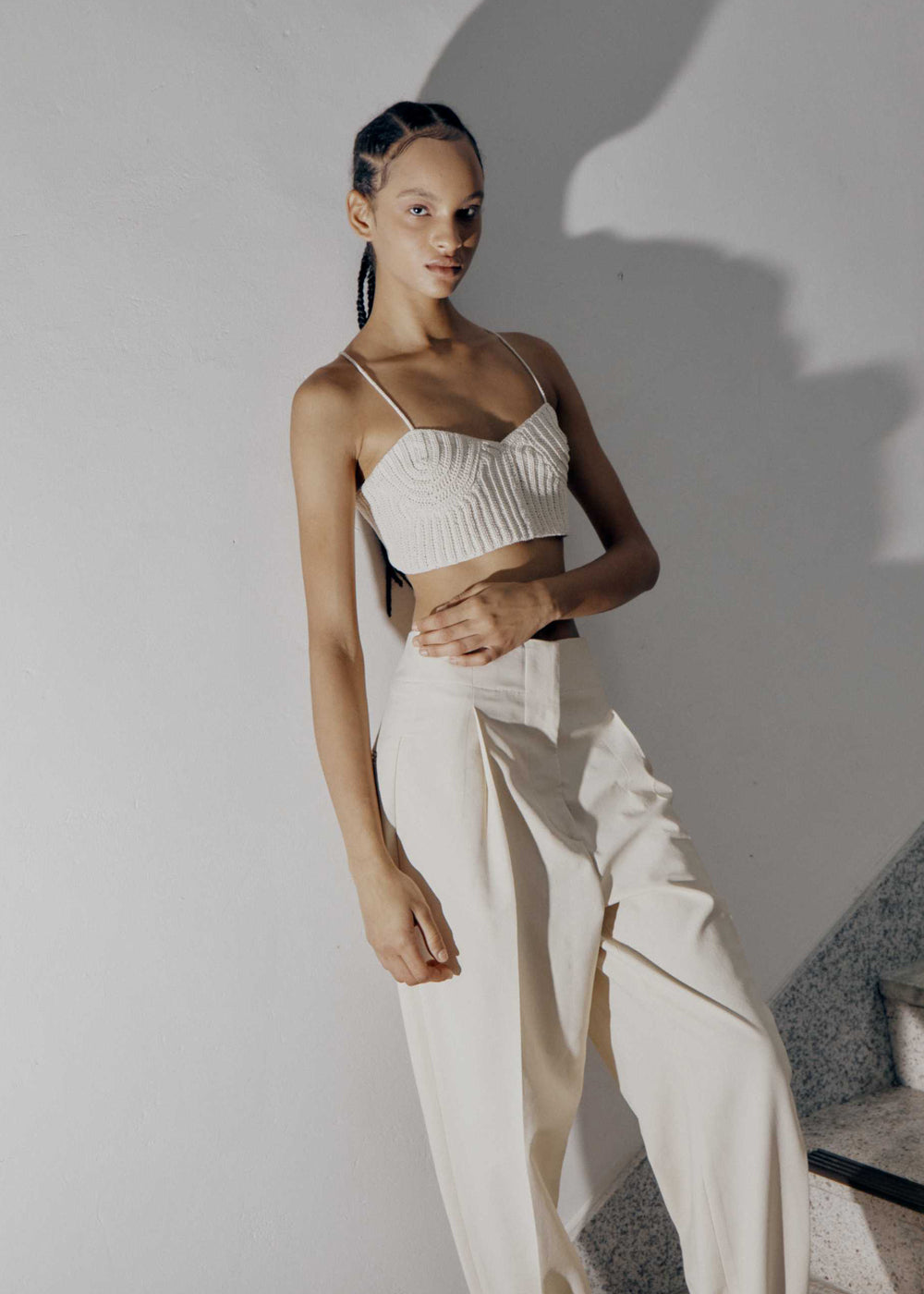 STRING SEMI WIDE PANTS
