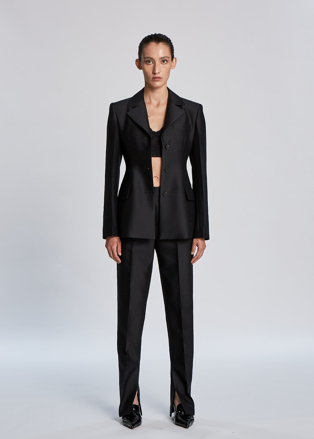 SLIT SILK PANTS_BLACK