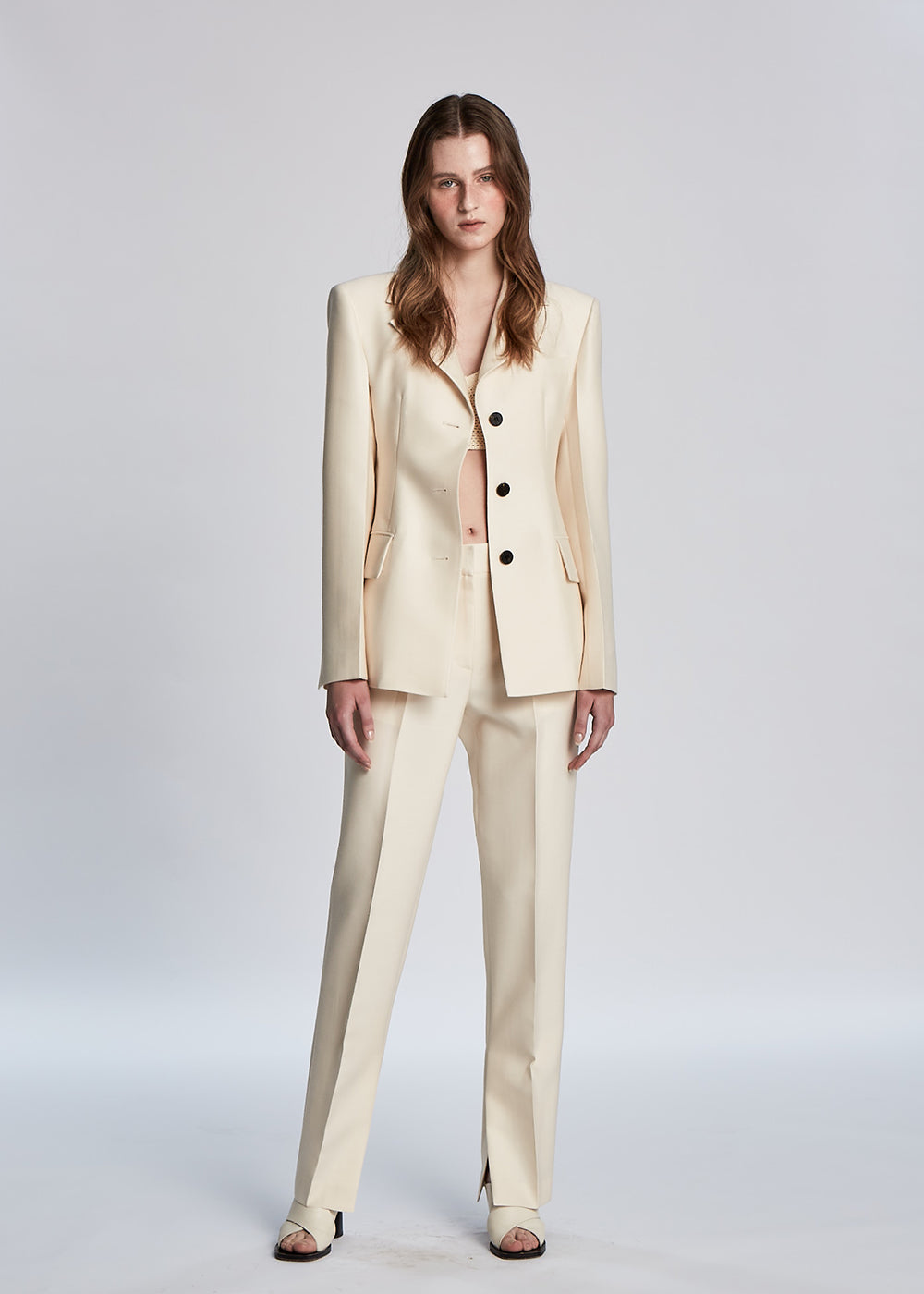 SLIT SILK PANTS_CREAM